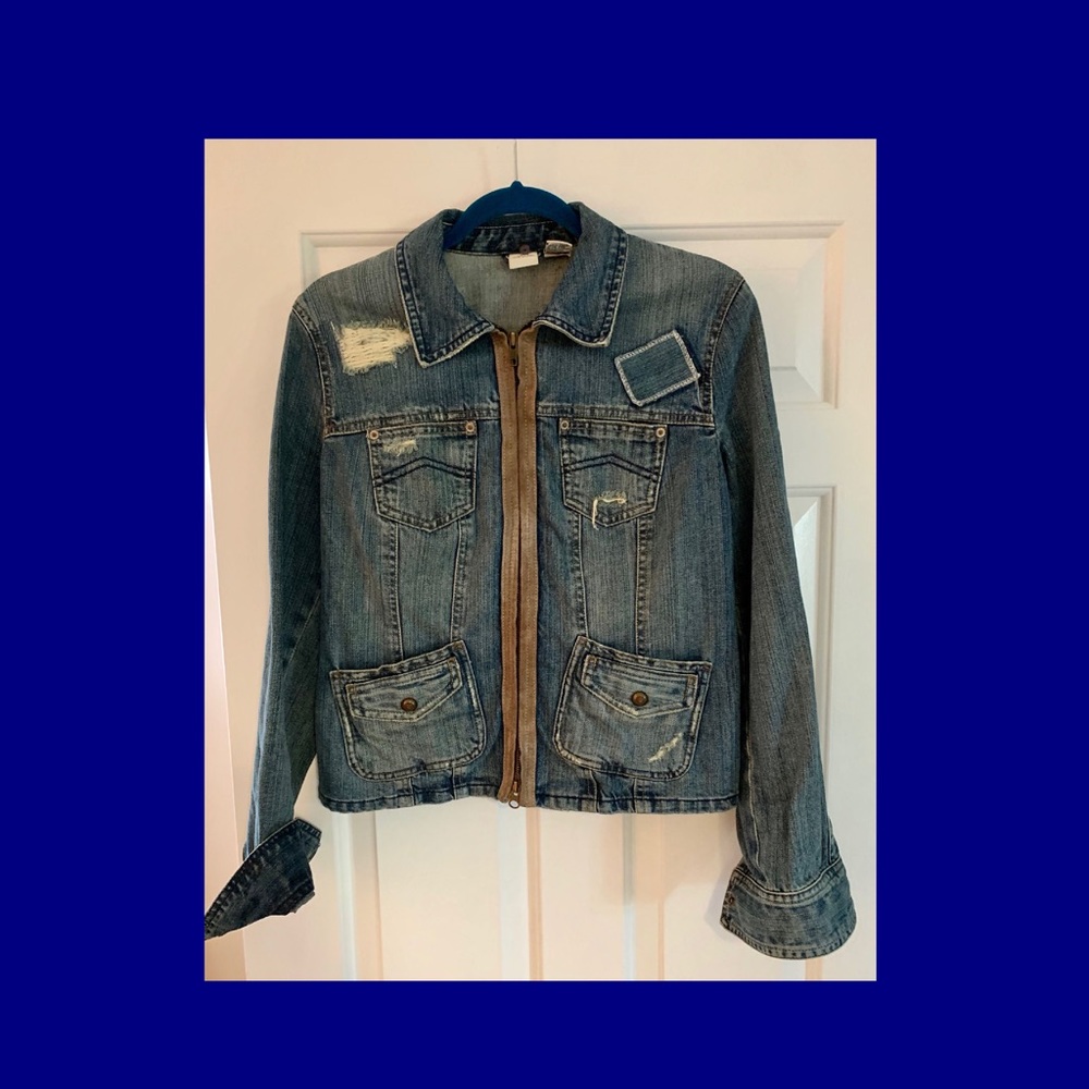 Armani exchange zip up denim jacket.